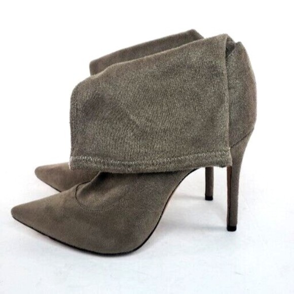 SCHUTZ Mislane Tan Suede Mid Calf Sock Bootie Size 6 B - Picture 4 of 16